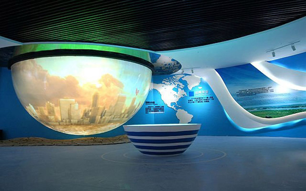 五华县互动体验展厅球幕系统展示