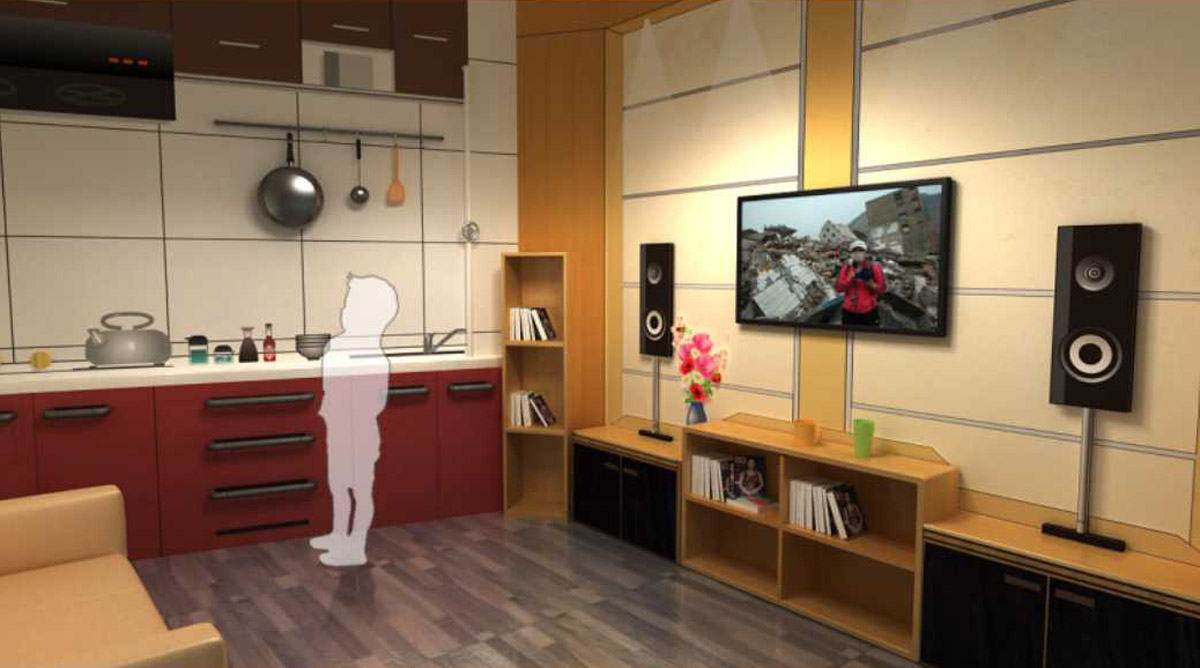 互动体验模拟厨房灭火