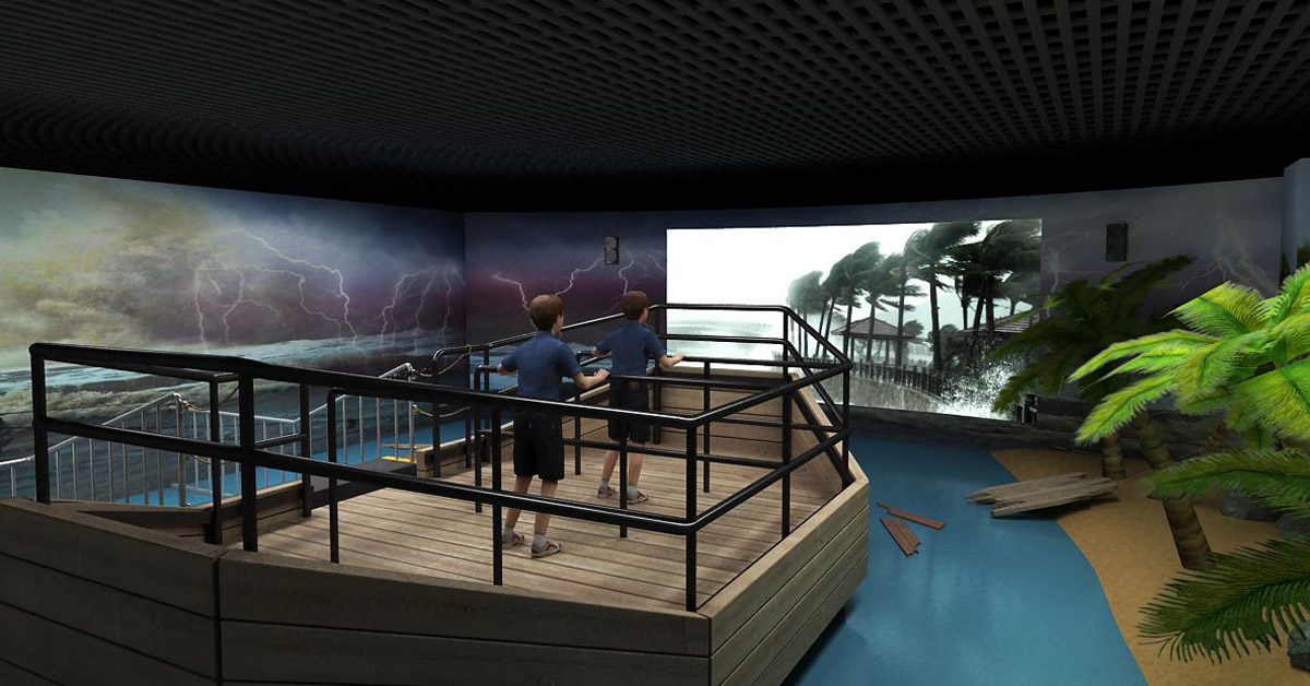 碑林区互动体验模拟台风及暴风雨设备