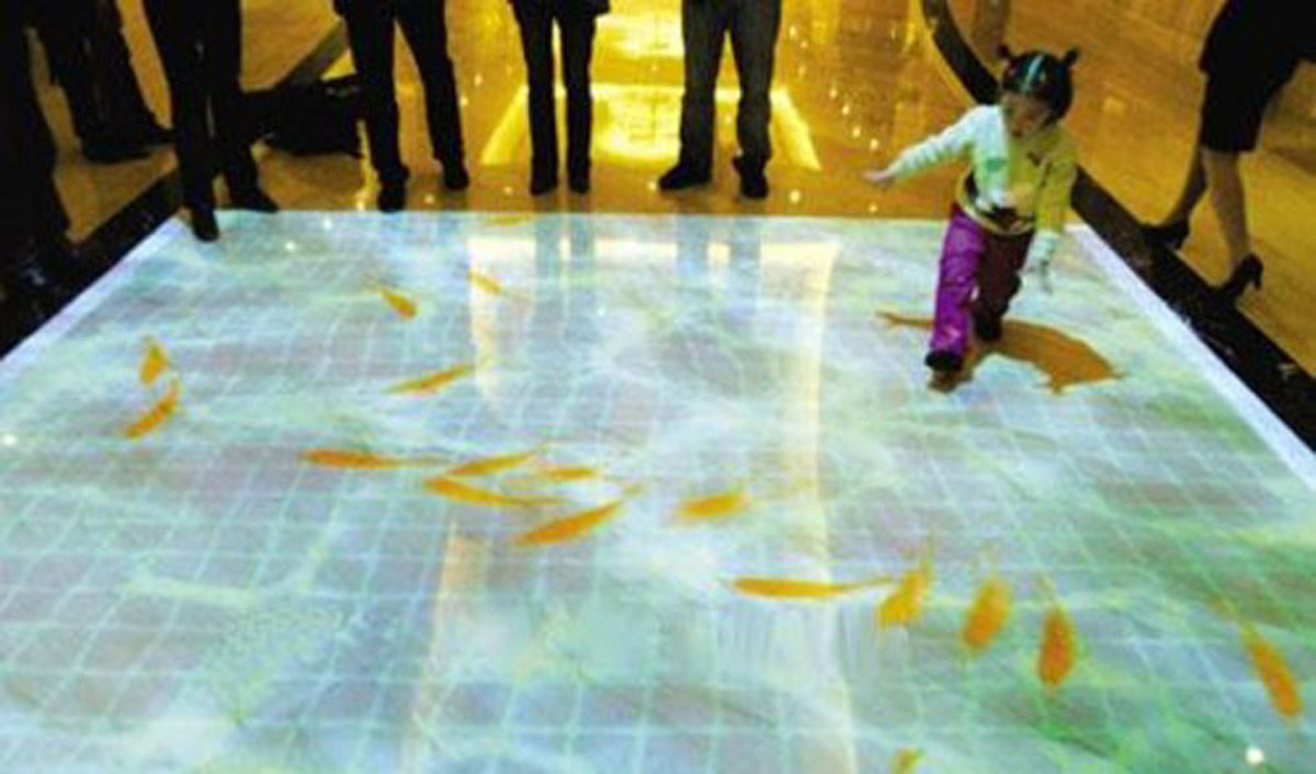 蓬江区互动体验互动鱼水投影